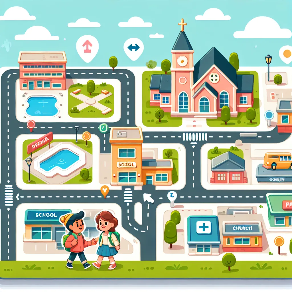 My Town – Directions and Places — Englisch