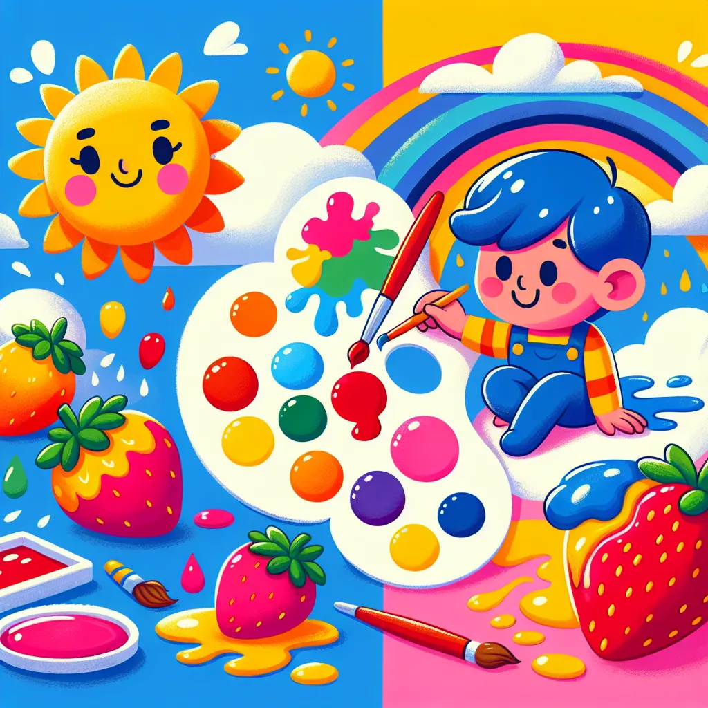 Farben mischen und kennenlernen (Grundfarben) — Kunst