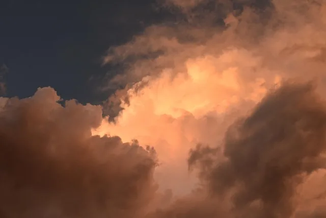 leuchtende wolken, sonnenuntergang, stürmisches wetter, natur, regen, wetter, sturm, dämmerung