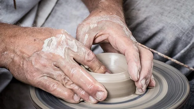 clay, pottery, hands, potter, potter's wheel, dirty, artist, craft, work, art, handicraft, workshop, closeup, clay, pottery, pottery, potter, artist, work, work, work, work, work, art