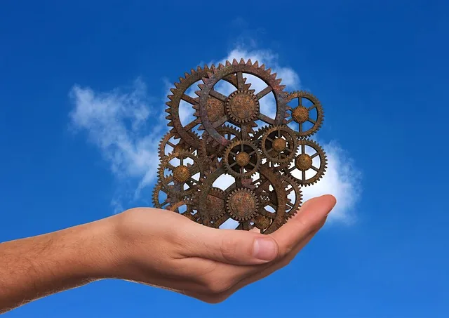 work, gears, blue, way of thinking, way of life, attitude to life, life style, zeitgeist, drive, together, community, transmission, group, industry, collective, mechanics, teamwork, technology, bikes, how works