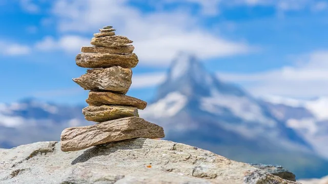 cairn, stone tower, nature, balance, rock, stability, harmony, stacked, matterhorn, mountain