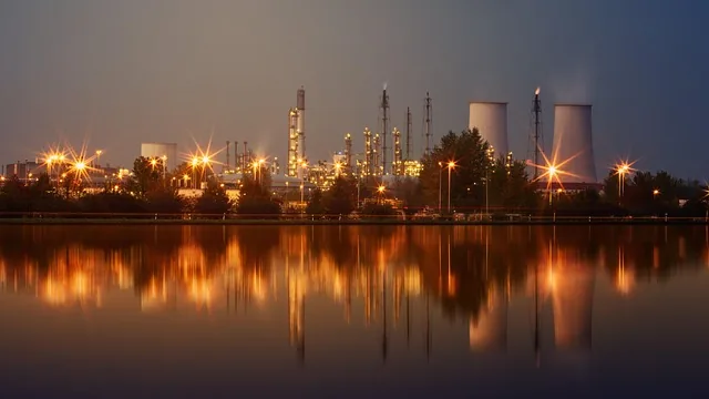 industry, environment, pollution, environmental protection, environmental pollution, factory, energy, smoke, chimney, reflection, nature, water, lake, production, smog, chimneys, exhaust, air, heaven, refinery, leuna