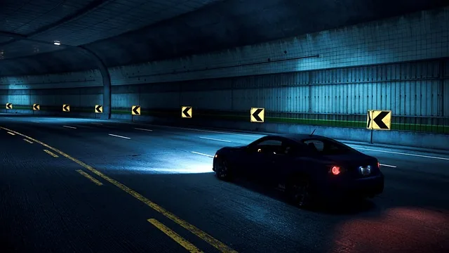 weg, asphalt, auto tapeten, nacht, tunnel, auto, need for speed