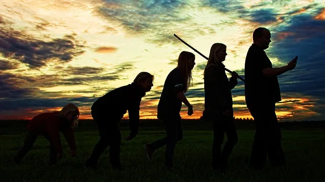 die menschliche evolution, nachstellung, sonnenuntergang, evolution, menschen, silhouette, wiederholen, dämmerung, abendhimmel, natur, himmel, wolken, abendstimmung, dunkel, evolution, evolution, evolution, evolution, evolution