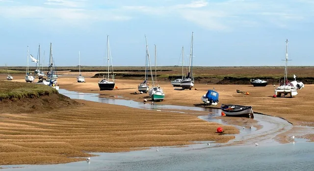 wells next the sea, norfolk, frühsommer, inner harbour